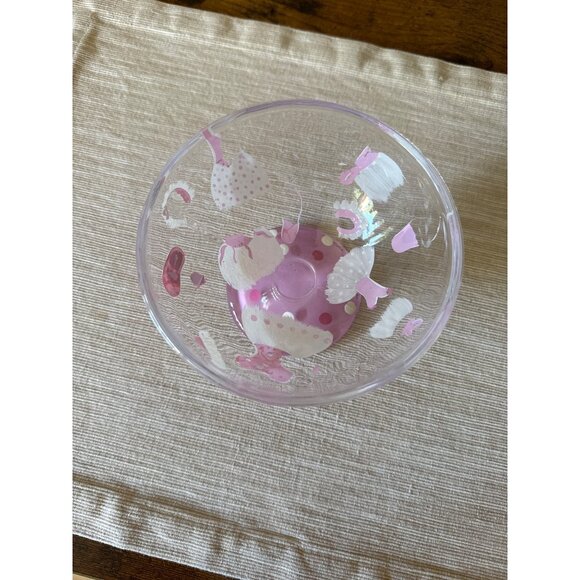 Hand Painted Lolita "Ballerina Swirl" Ice Cream Bowl Dish Pink - Picture 2 of 12